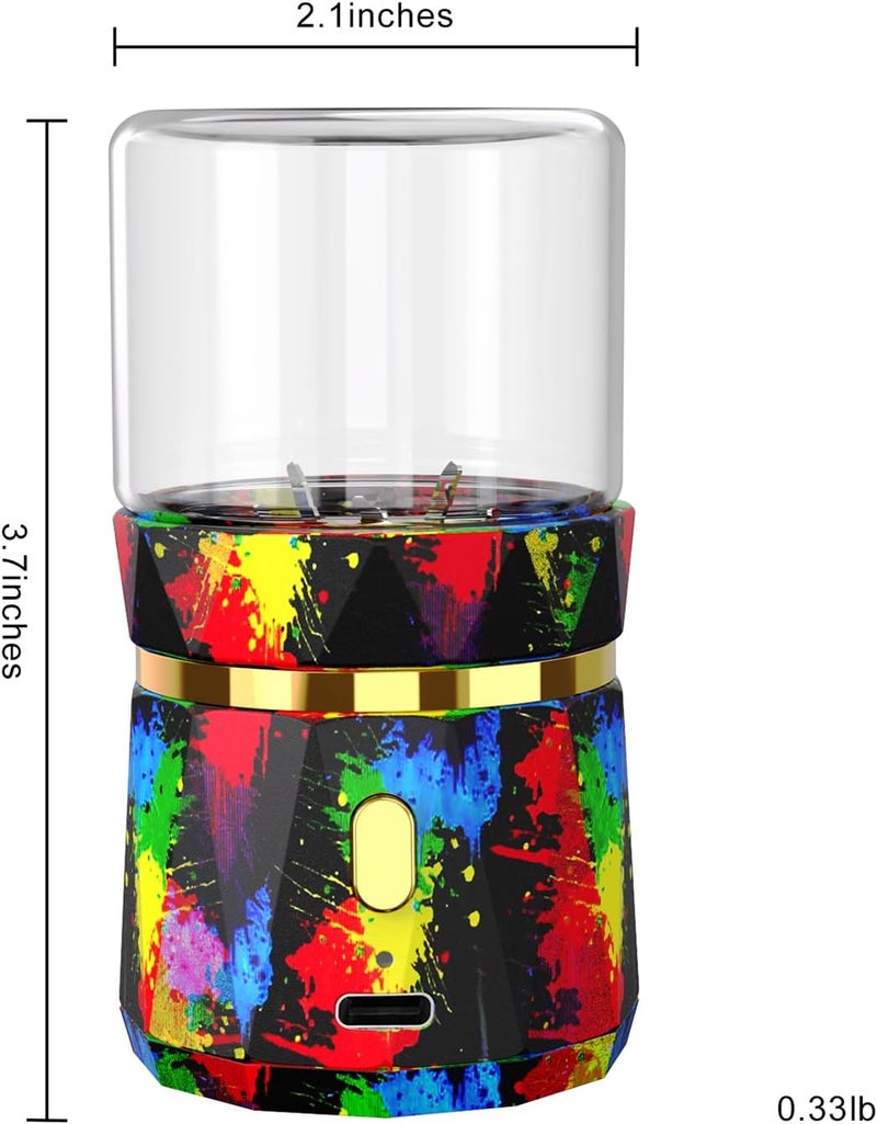 BKLFLY Mini Grinder Rechargeable Electric Crusher for Spice, Pepper and with 2PCS 50ml Glass Jars - Image 2